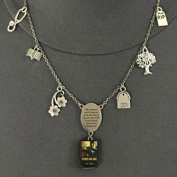 Fathers and Sons by Ivan Turgenev Handmade Russian Literature Necklace, Book - Picture 8 of 16
